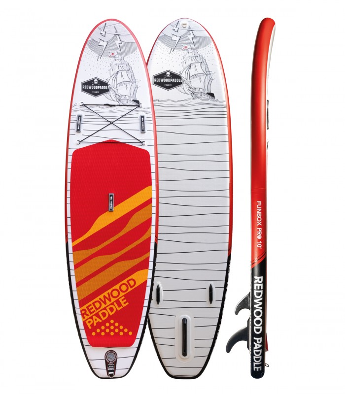 Funbox Pro 10' Classic Red Prancha Stand up paddle surf redwoodpaddle caveira  skull