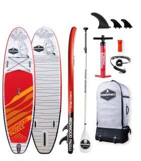 Funbox Pro 10' Classic Red Prancha Stand up paddle surf redwoodpaddle caveira  skull