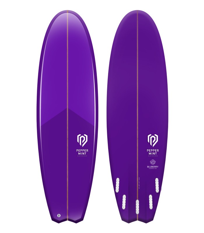 Peppermint Diamond Fish 5'8 Blueberry - Surf Resina Tintada