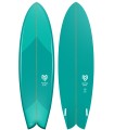 Prancha de surf en resina tintatda Peppermint Surfboards Classic Fish 6'6" Mint